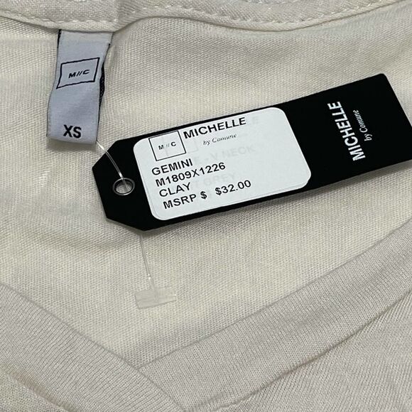 Michelle By Comune Zodiac Gemini Short Sleeve T-Shirt Tee‎ Shirt Clay Cream XS - Picture 3 of 11
